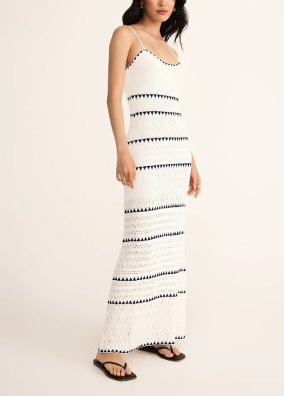 Catamaran Crochet Maxi Dress - White
