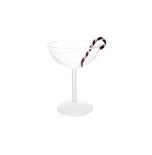 Candy Cane Coupe Glass