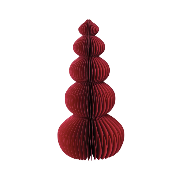 Red Honeycomb Paper Tree - 14"
