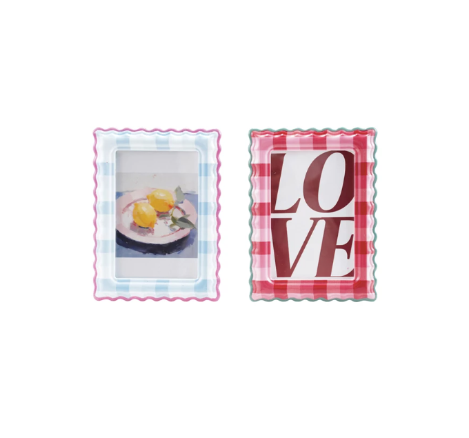 Plaid Scalloped Frame - 4x6