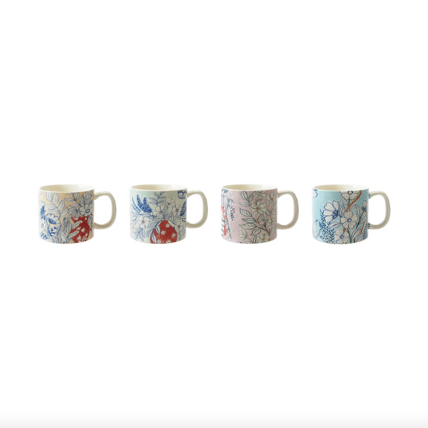 Spring Floral Stoneware Mug
