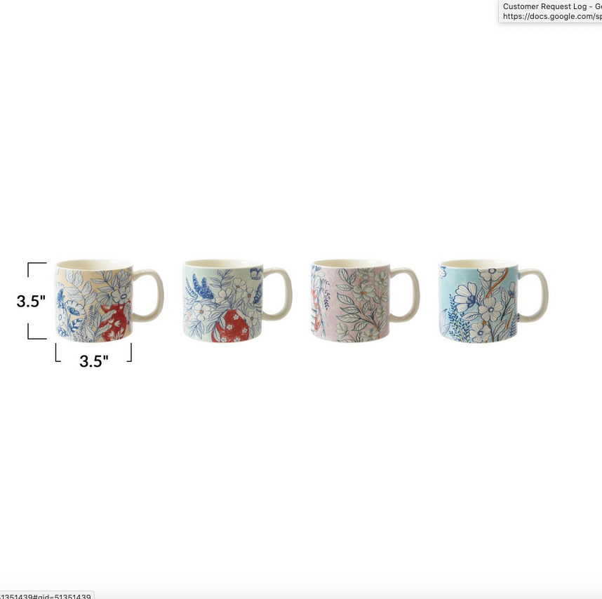 Spring Floral Stoneware Mug