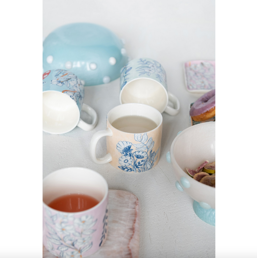 Spring Floral Stoneware Mug