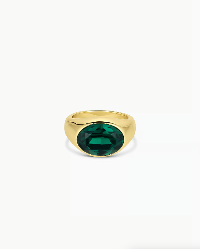 Nova Cocktail Ring - Emerald