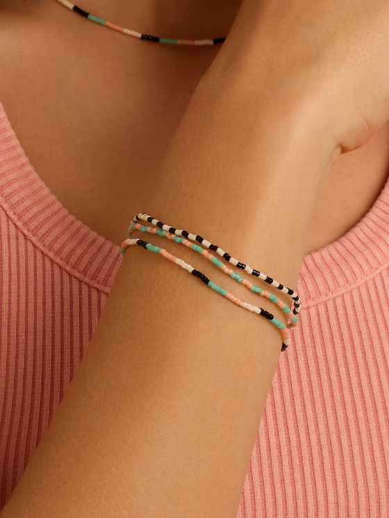 Gigi Stripe Bracelet Set - Palm Desert