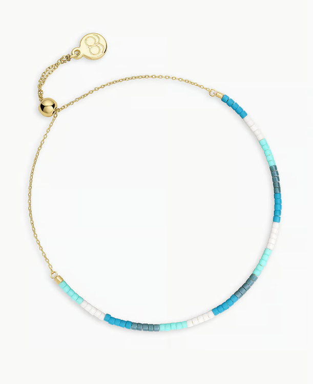 Gigi Stripe Adjustable Bracelet - Laguna