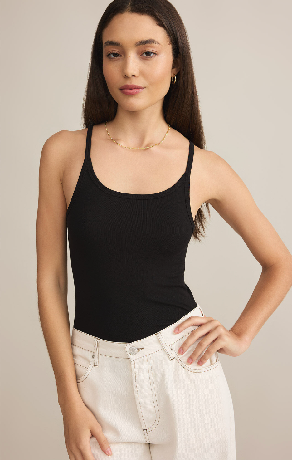 Second Skin Racer Tank - Black