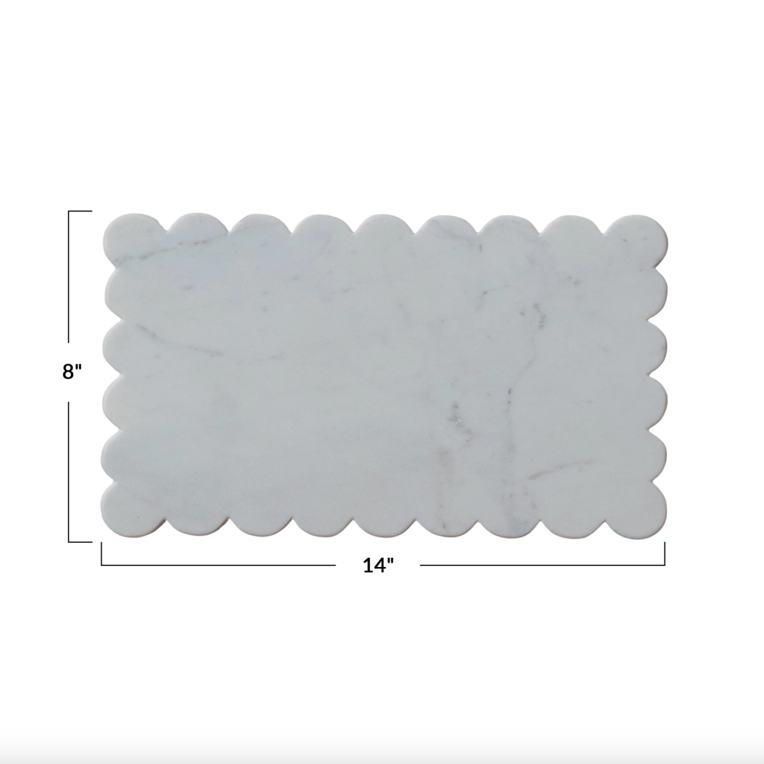 Scalloped Edge Marble Cheese Board