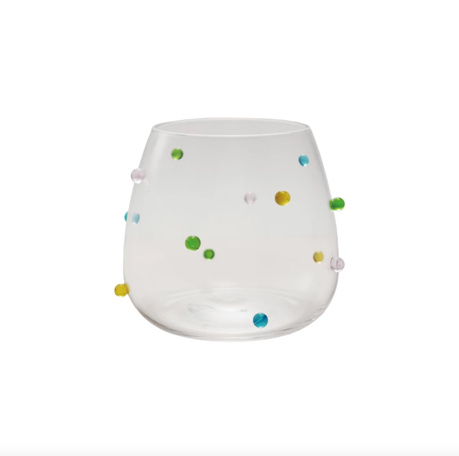 Short Dotted Drinking Glass