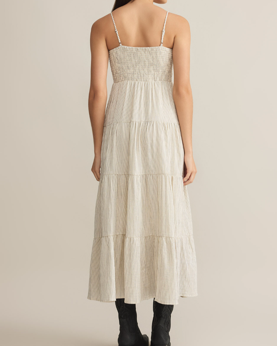 Balos Striped Maxi Dress Natural