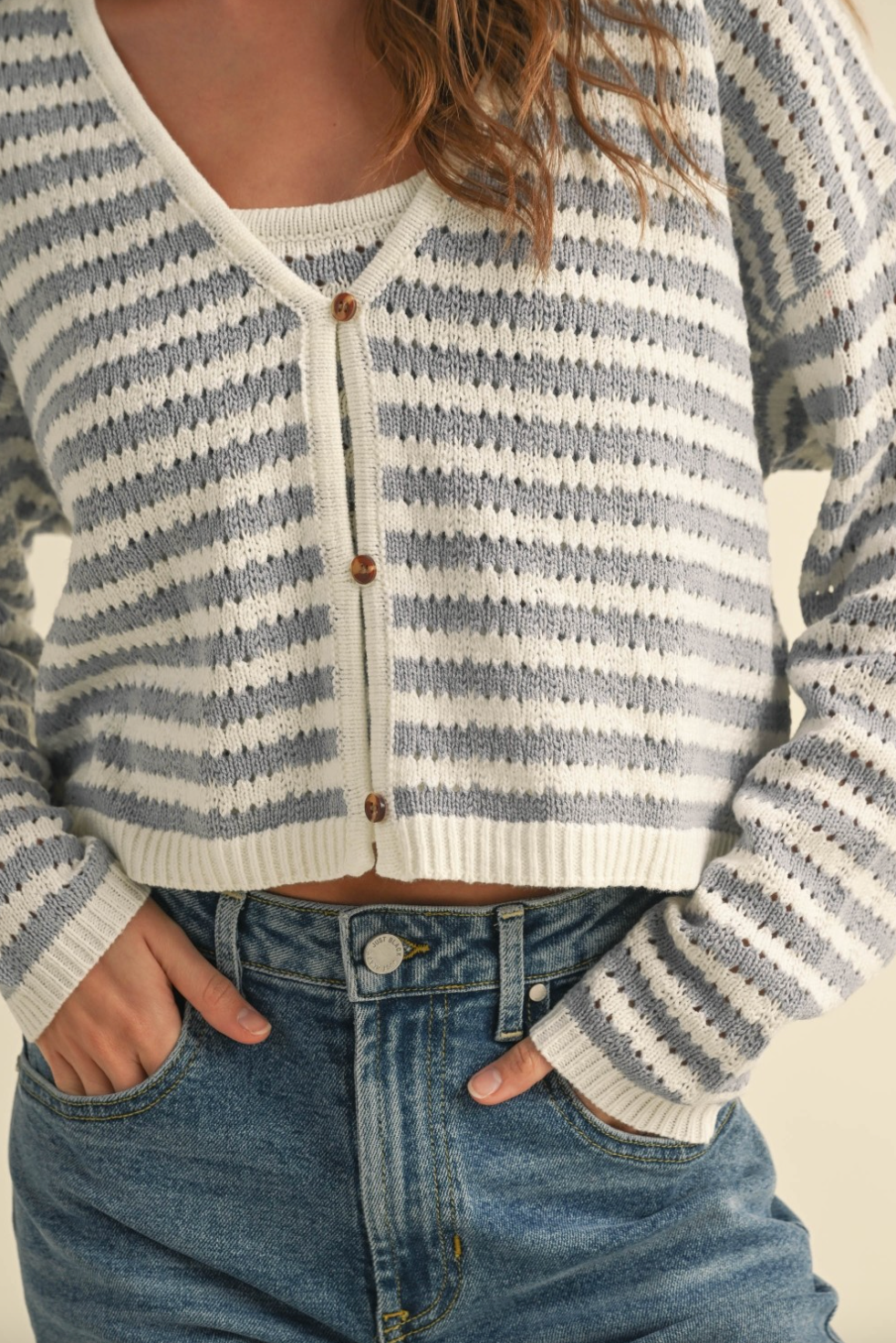 Morning Dew Crochet Knitted Cardigan