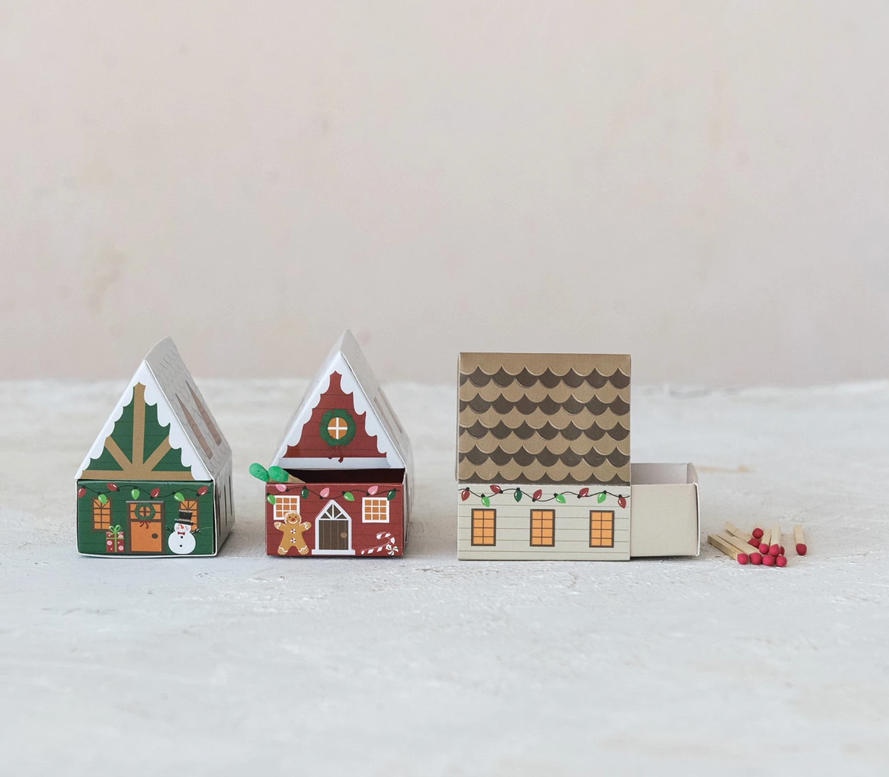 Festive House Safety Matchbox