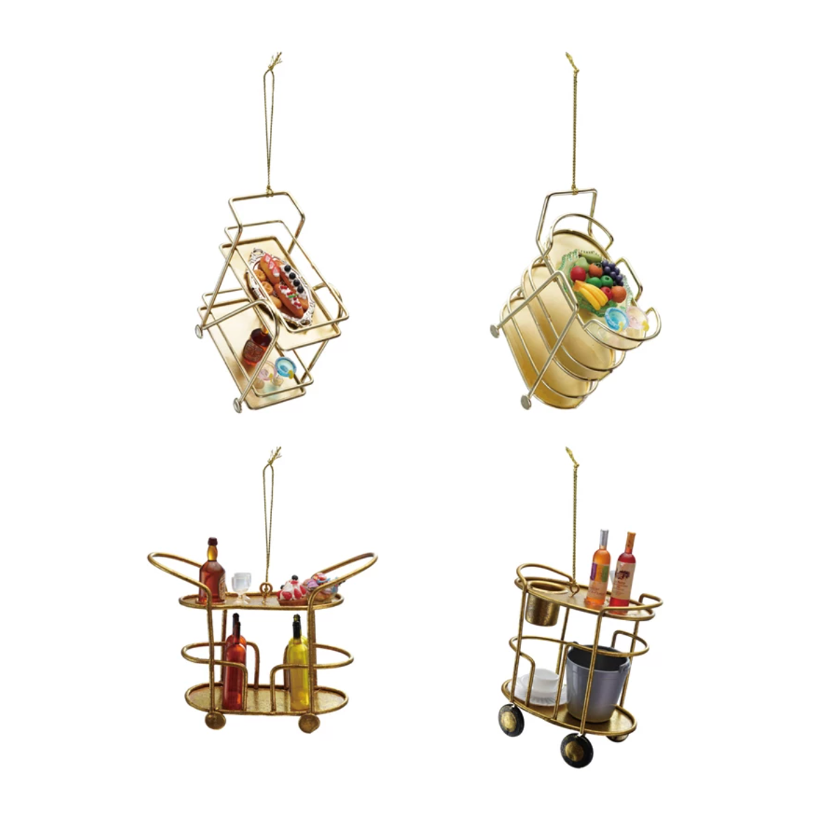 Mini Bar Cart Ornament