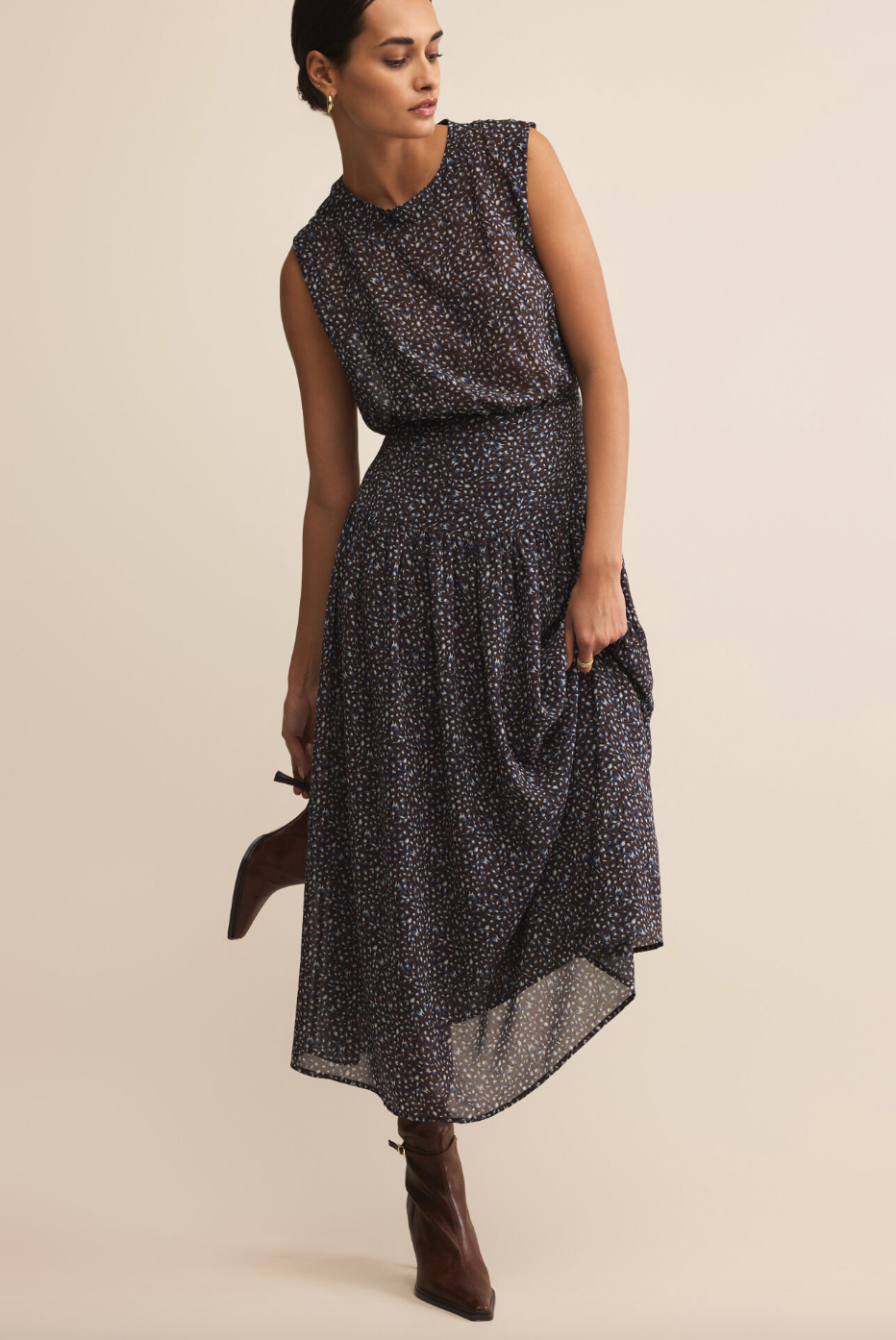 Etta Aspen Floral Midi Dress