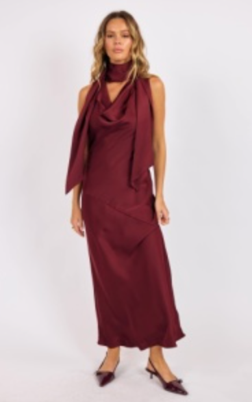 Cabaret Cowl Neck Scarf Dress