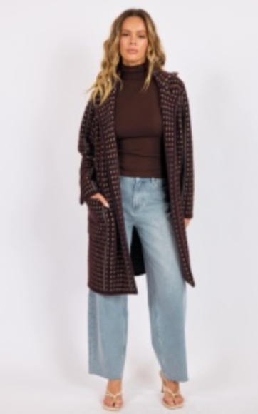 Marceau Houndstooth Coat
