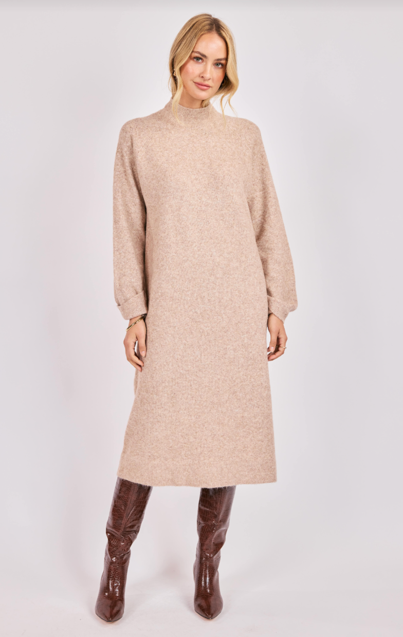 Hadley Turtleneck Long Sleeve Knit Dress