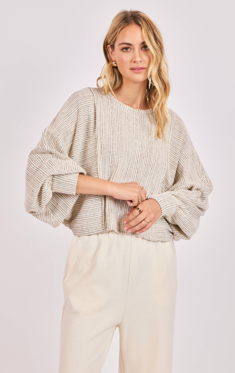 Arden Stripe Dolman Sleeve Knit Top