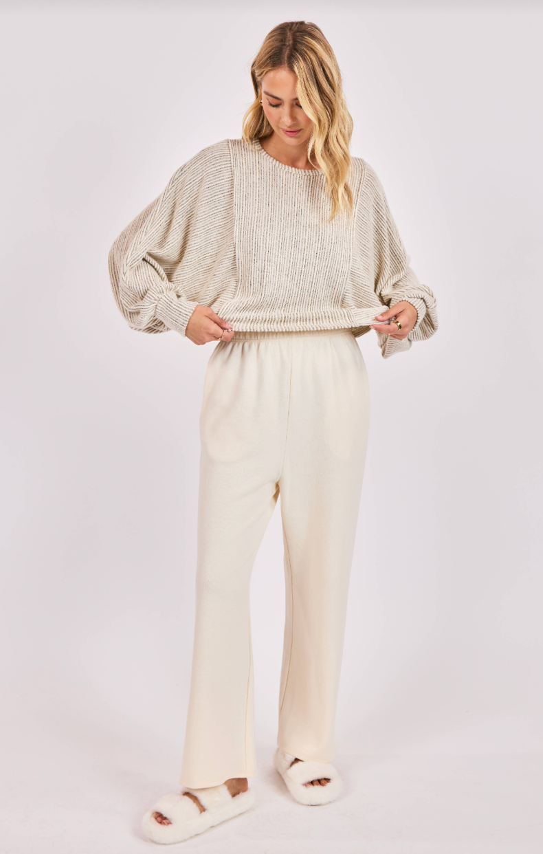 Arden Stripe Dolman Sleeve Knit Top