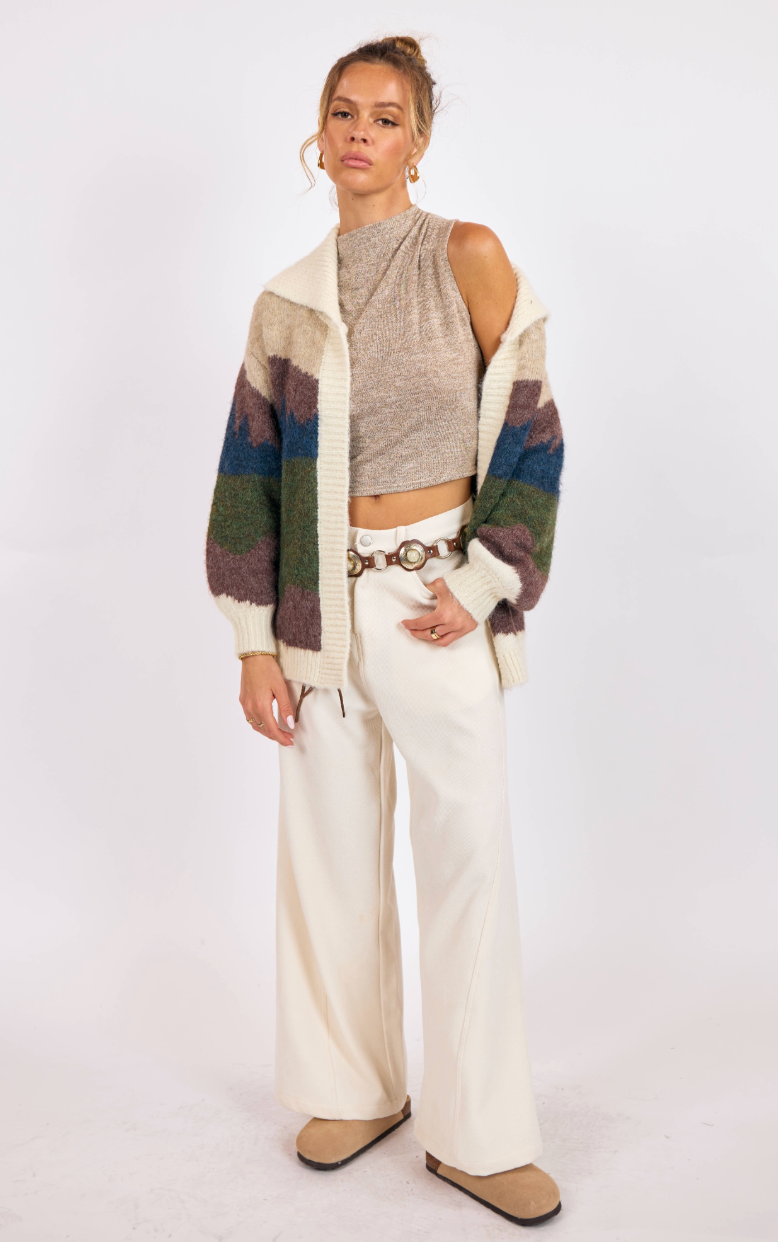 Birdie Landscape Intarsia Cardigan *FINAL SALE*
