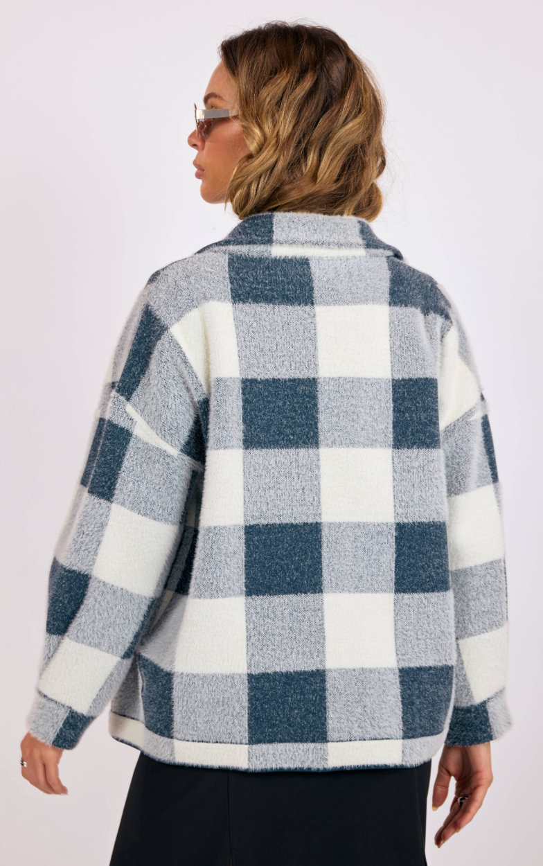 Lola Buffalo Plaid Sweater Jacket