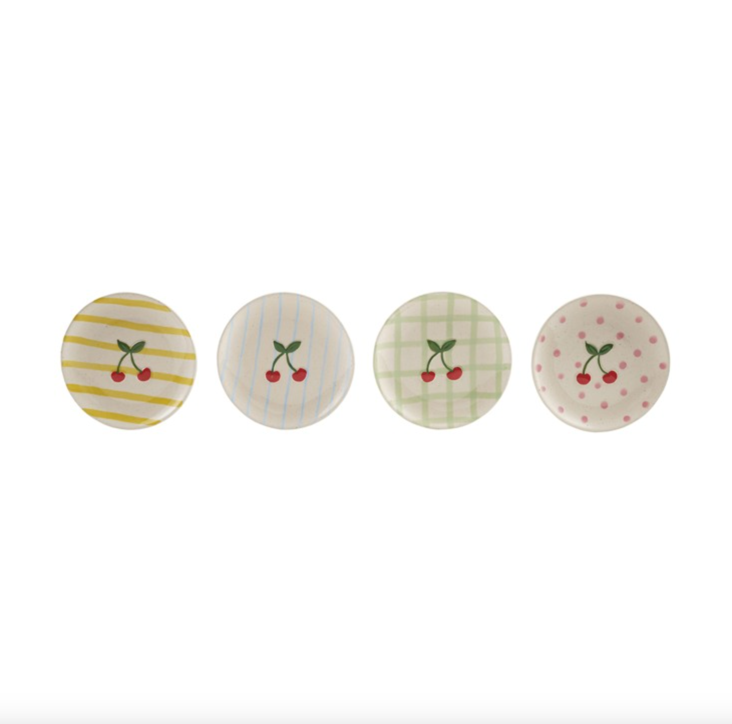 Cherry Hand-Painted Stoneware Plate