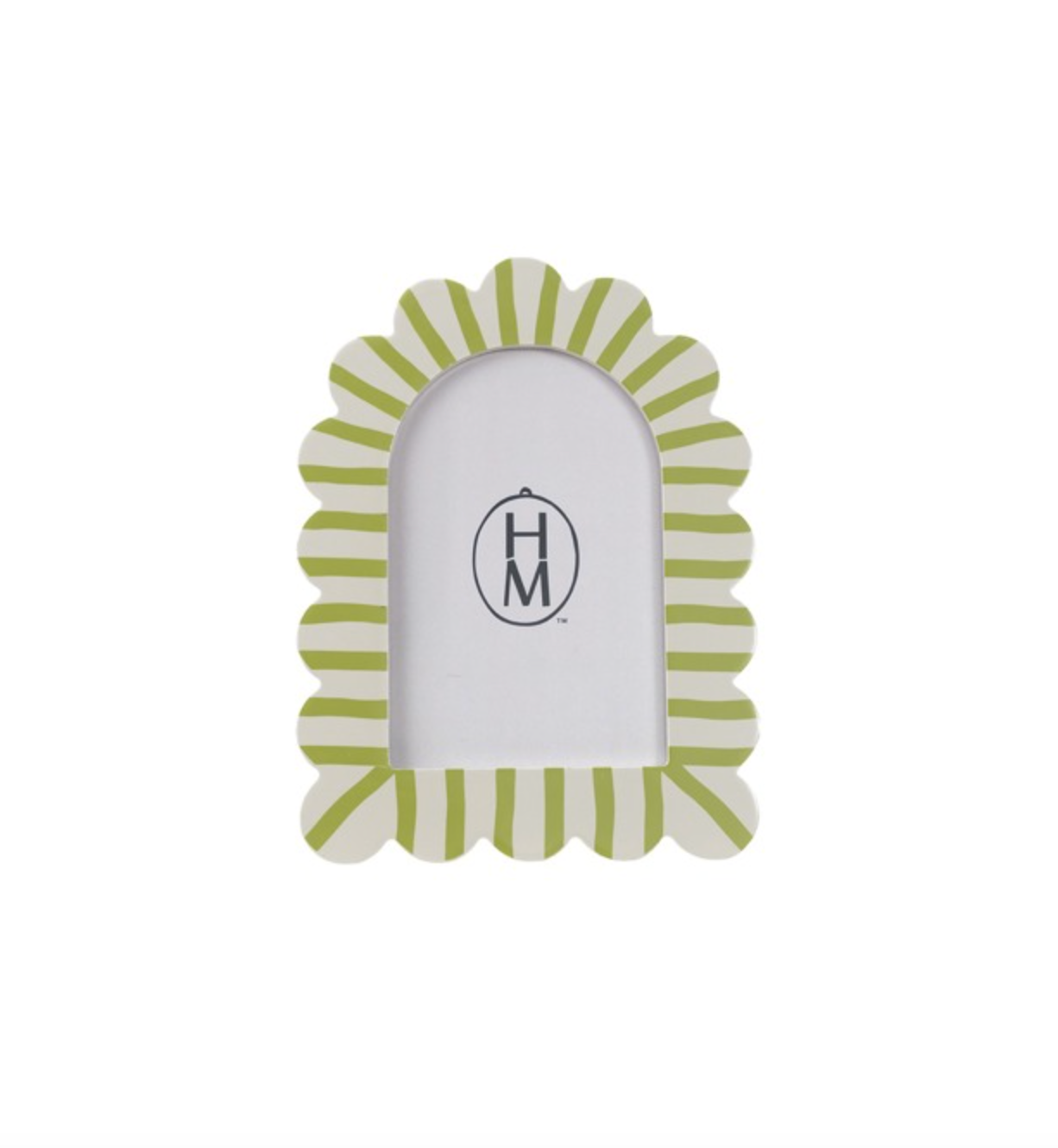 Striped Scalloped Photo Frame