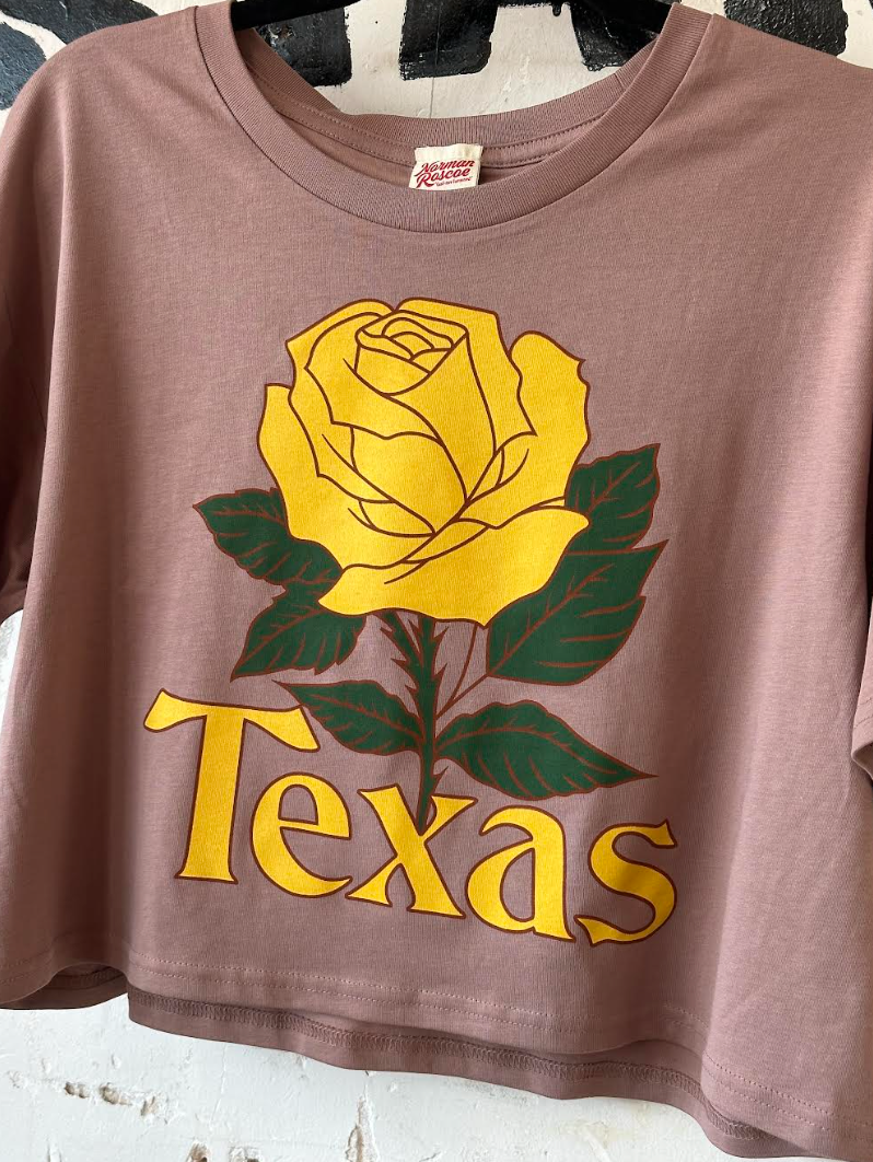 Texas Yellow Rose Crop Tee