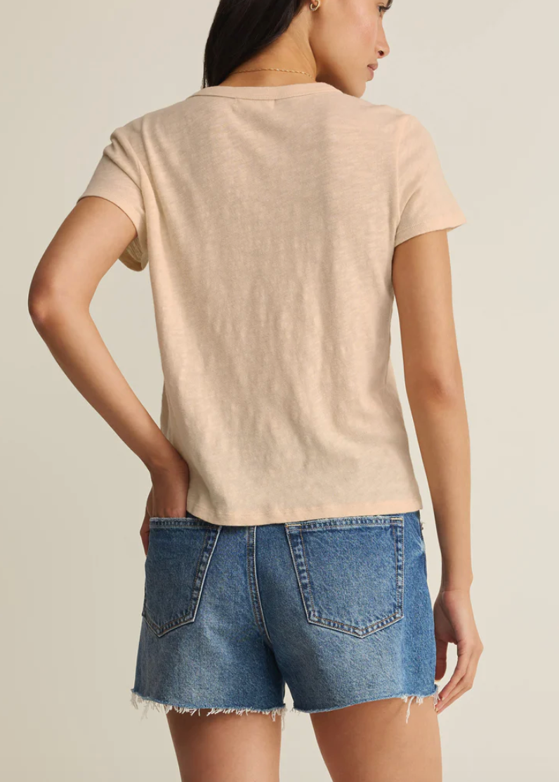 Junie Slub Tee Shirt - Island Coconut