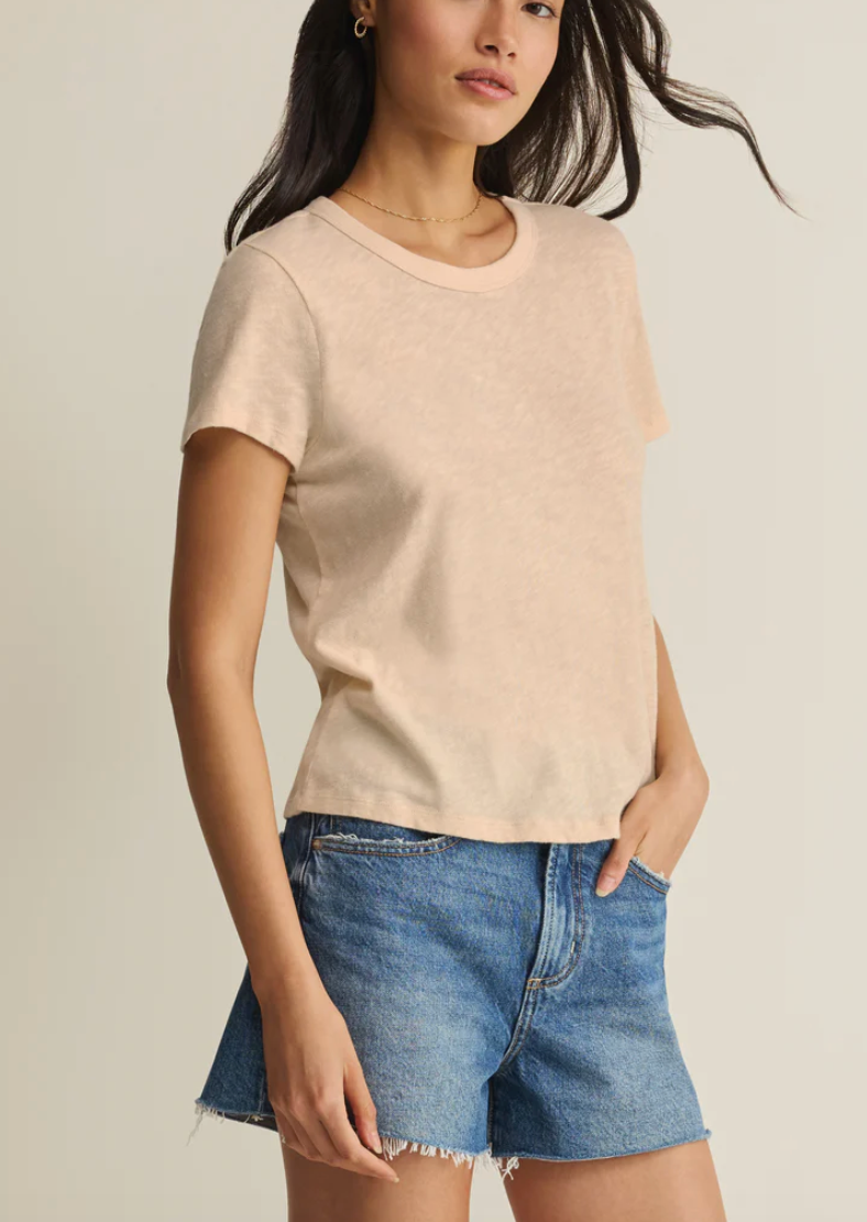 Junie Slub Tee Shirt - Island Coconut