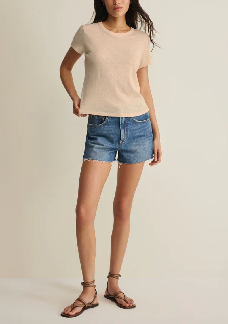 Junie Slub Tee Shirt - Island Coconut