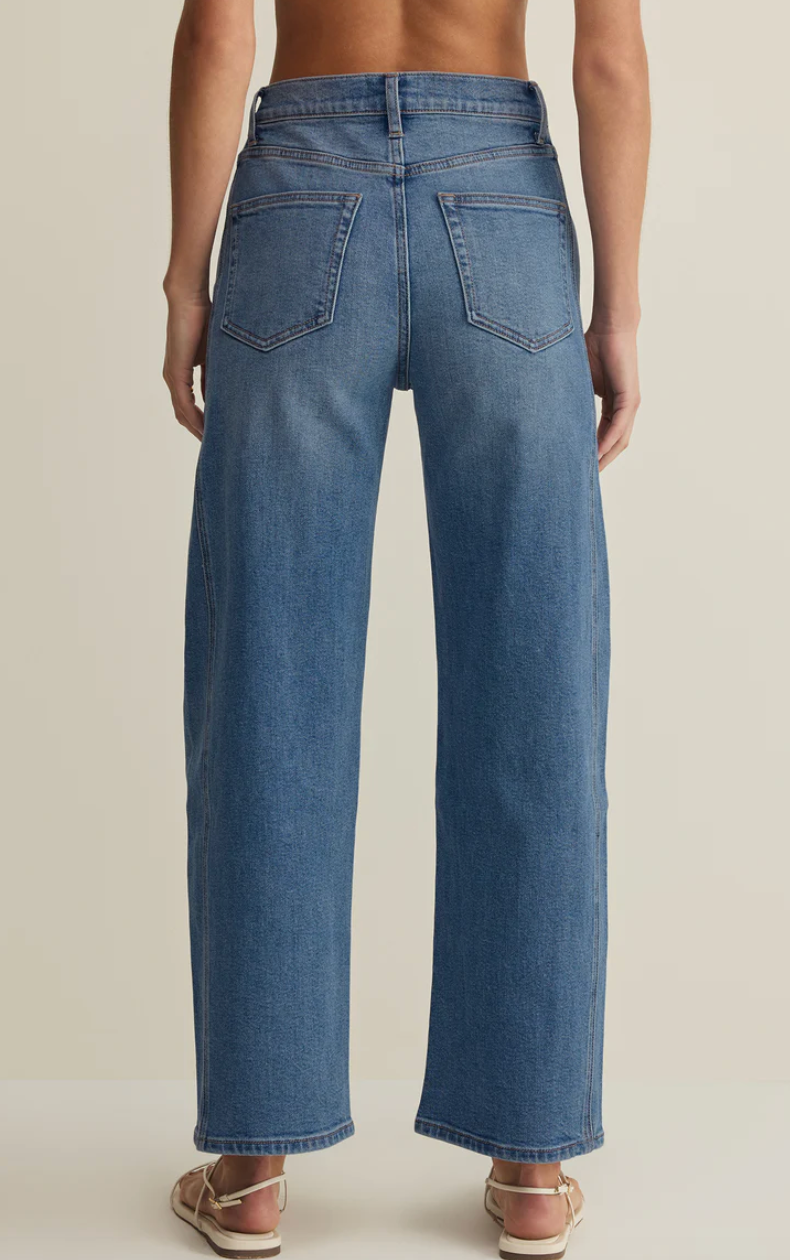 Luna High Rise Bowed Crop - Eternity