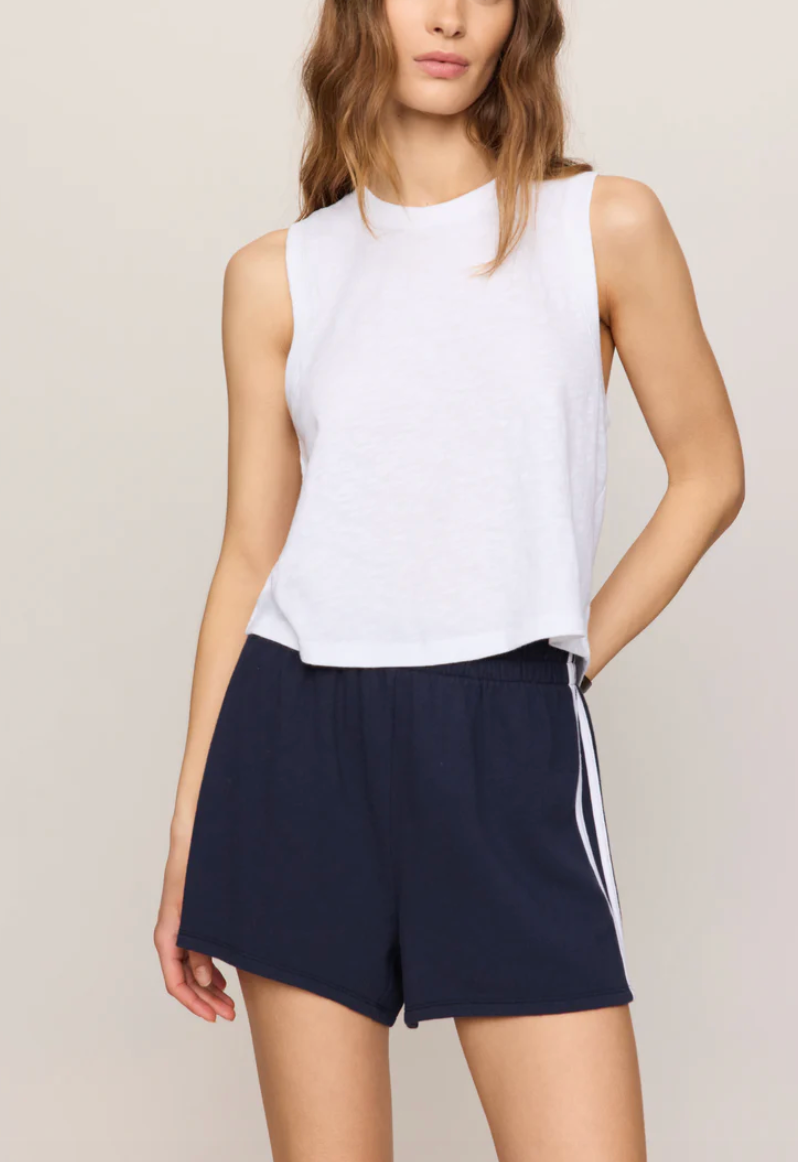Kick Back Muscle Tank - White