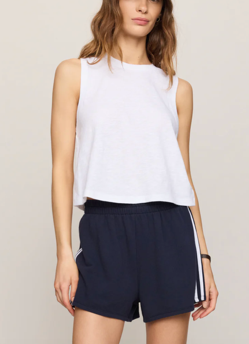 Kick Back Muscle Tank - White
