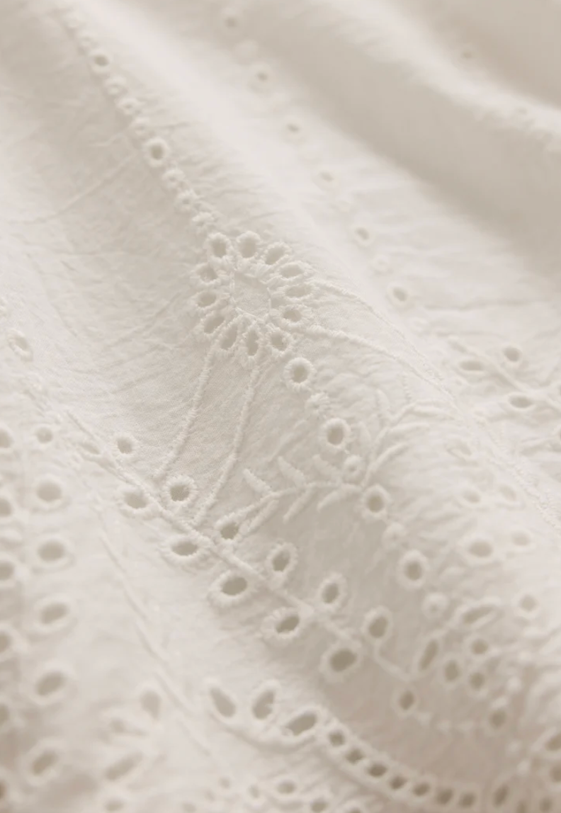 Oceanside Embroidered Top - White