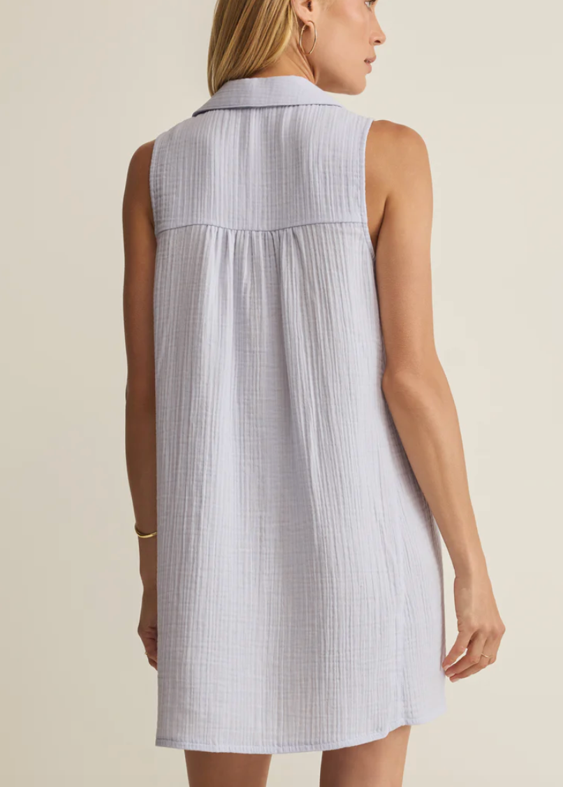 New Light Crinkle Mini Dress - Hamptons Blue