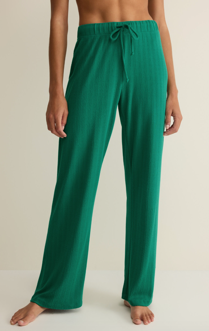 Downhome Pointelle Pant - Light Rainforest
