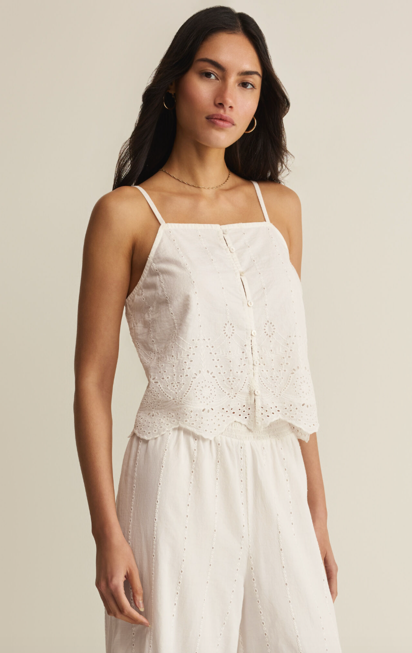 Sea Esta Embroidered Top - White