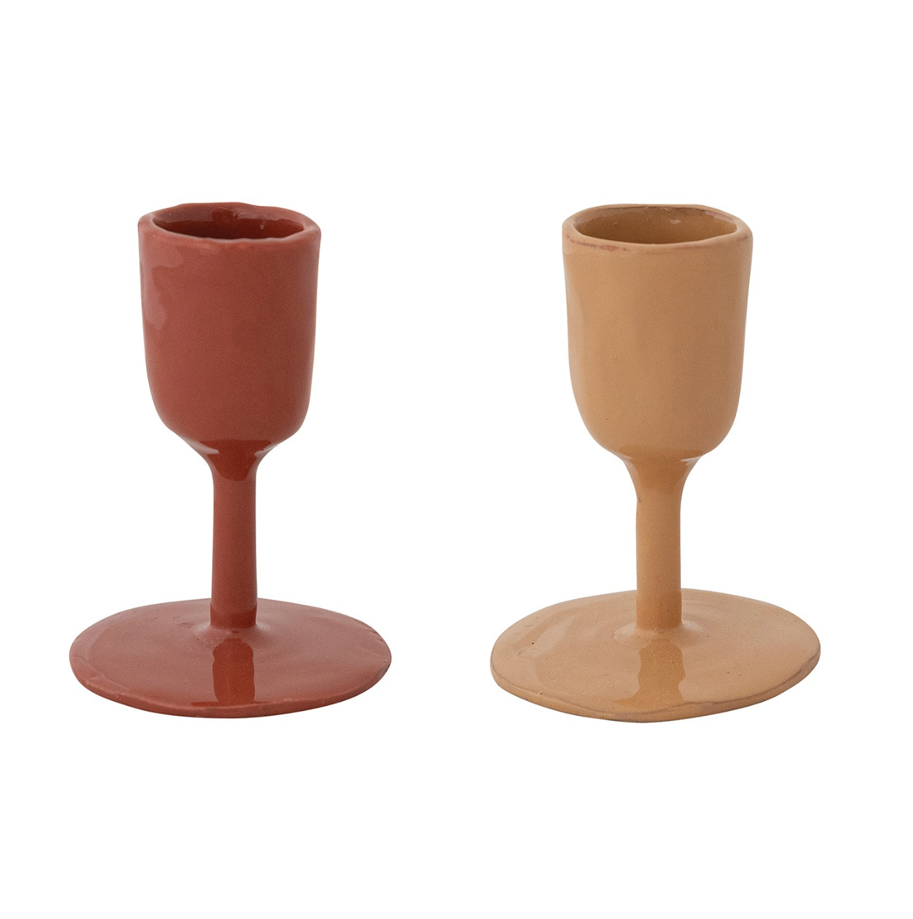 Short Enamel Taper Candle Holder
