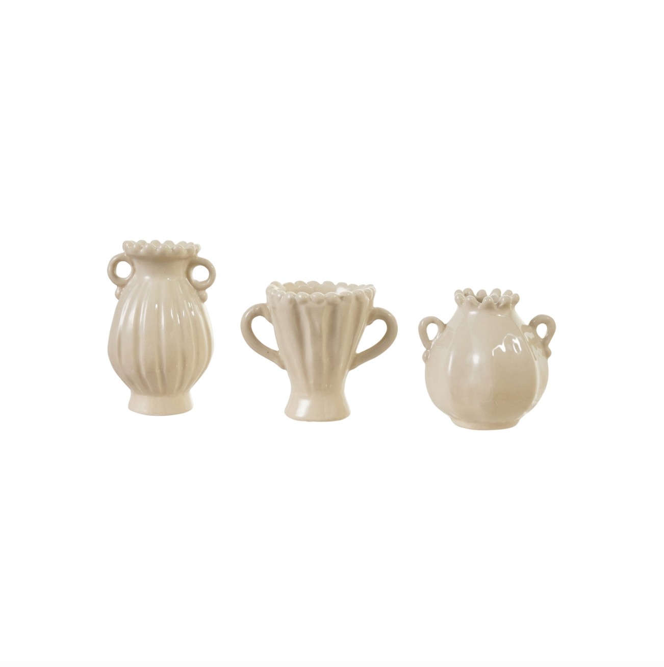 Cream Petite Stoneware Vase