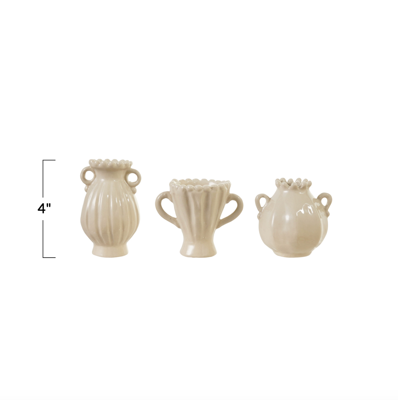 Cream Petite Stoneware Vase