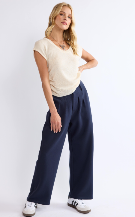 Innocence Pleat Front Knit Trouser