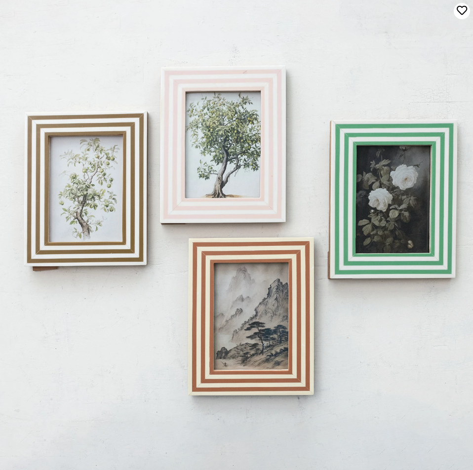 Striped Picture Frame (Multiple Colors)