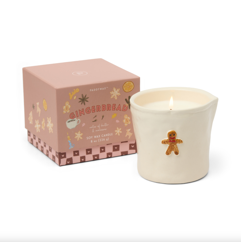 Gingerbread Bistro Ceramic Candle