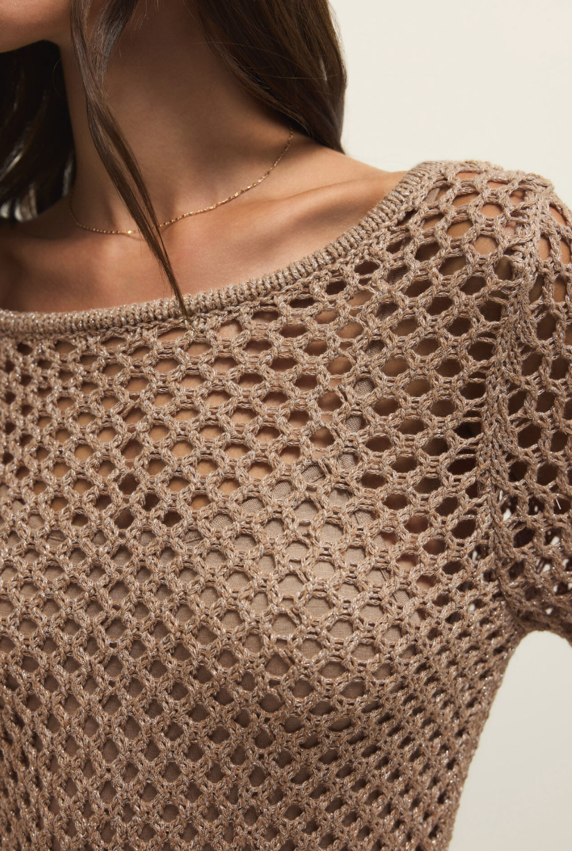 Calabria Shimmer Crochet Dress