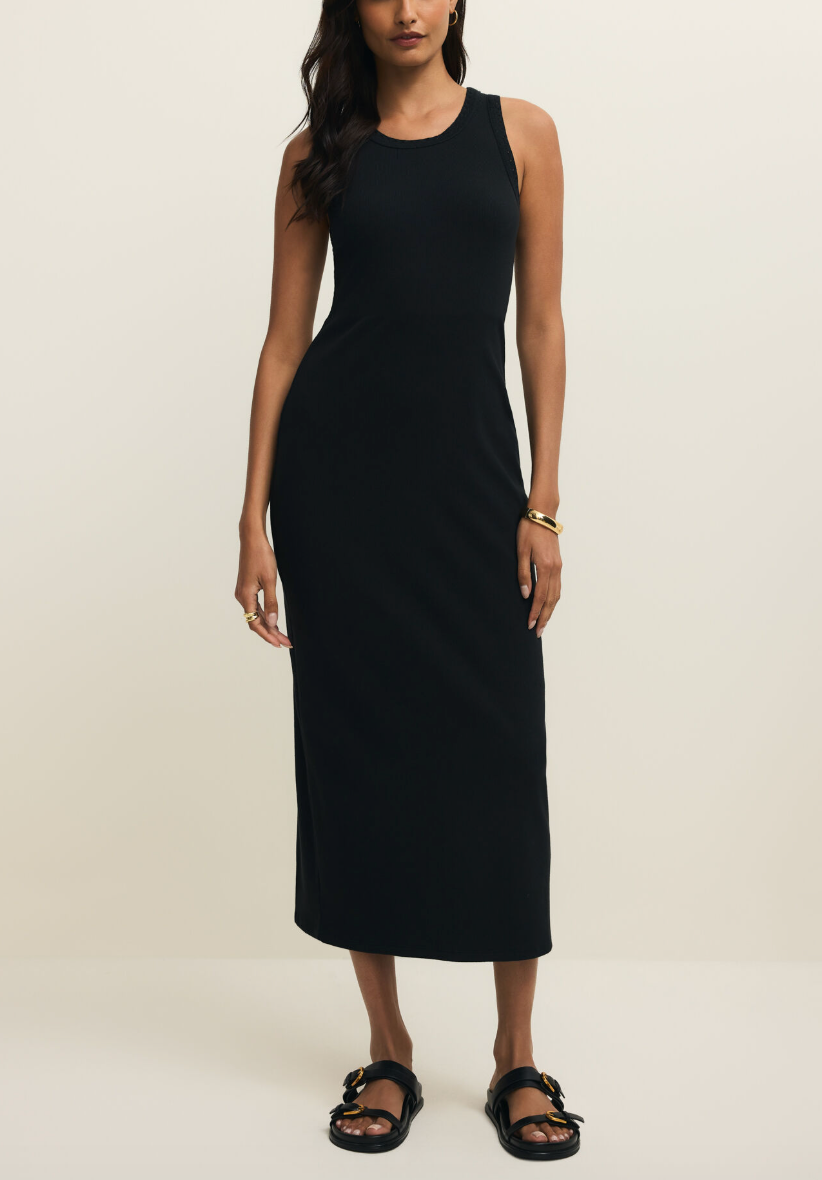 Clarke Midi Dress - Black