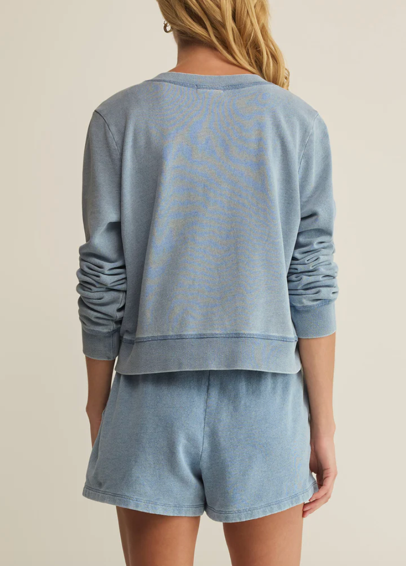 Daily Knit Denim Cardigan - Ocean Air Indigo