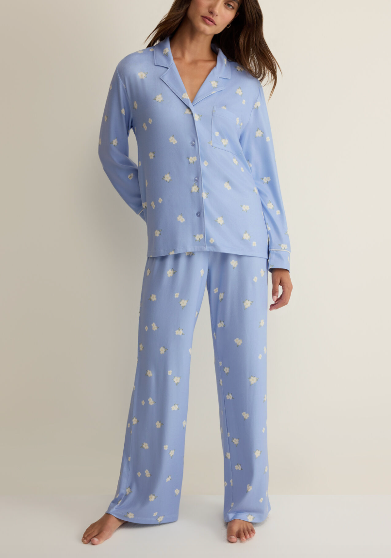 Snuggle PJ Top - Ice Blue