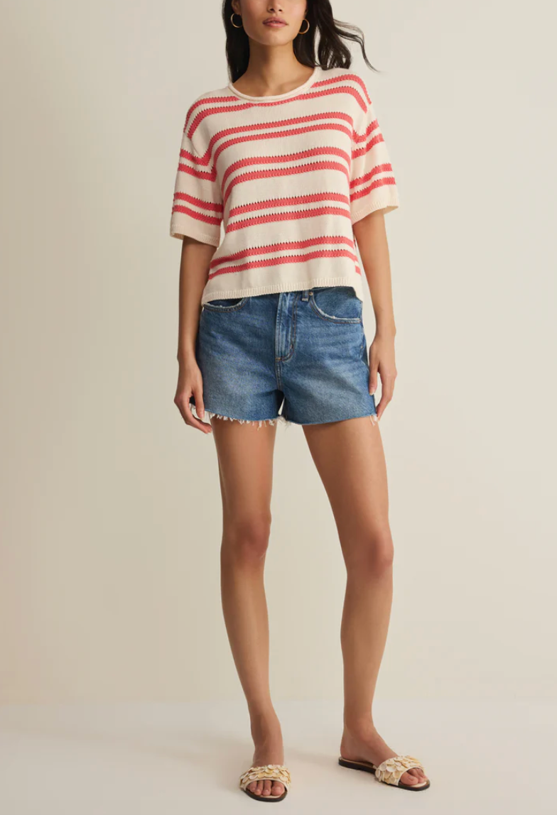 Prado Stripe Sweater Tee - Gelato