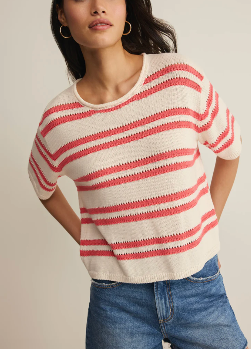 Prado Stripe Sweater Tee - Gelato